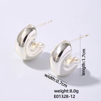 1 Paar Einfacher Stil Geometrisch Überzug Rostfreier Stahl Reif Ohrringe Tropfenohrringe sku image 7