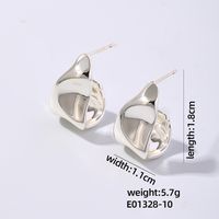 1 Paar Einfacher Stil Geometrisch Überzug Rostfreier Stahl Reif Ohrringe Tropfenohrringe sku image 6