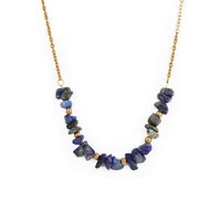 Simple Style Irregular Stainless Steel Natural Stone Necklace sku image 5