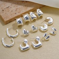 1 Pair Simple Style Geometric Plating Stainless Steel Hoop Earrings Drop Earrings main image 3