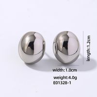 1 Pair Simple Style Geometric Plating Stainless Steel Hoop Earrings Drop Earrings sku image 1