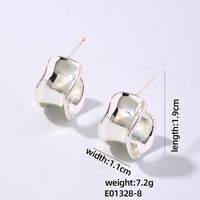 1 Paar Einfacher Stil Geometrisch Überzug Rostfreier Stahl Reif Ohrringe Tropfenohrringe sku image 5