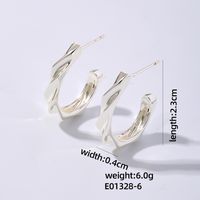 1 Pair Simple Style Geometric Plating Stainless Steel Hoop Earrings Drop Earrings sku image 3