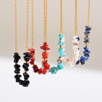 Simple Style Irregular Stainless Steel Natural Stone Necklace main image 1