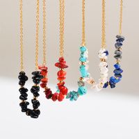 Simple Style Irregular Stainless Steel Natural Stone Necklace main image 6