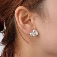 1 Pair Simple Style Geometric Plating Stainless Steel Hoop Earrings Drop Earrings main image 5