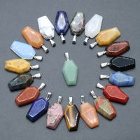 Simple Style Coffin Natural Stone Polishing Crystal Charms main image 1