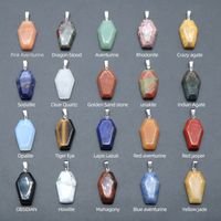Simple Style Coffin Natural Stone Polishing Crystal Charms main image 3