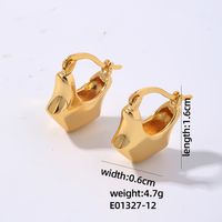 1 Pair Simple Style Geometric Plating Stainless Steel Hoop Earrings Drop Earrings sku image 2
