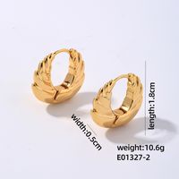 1 Pair Simple Style Geometric Plating Stainless Steel Hoop Earrings Drop Earrings sku image 2