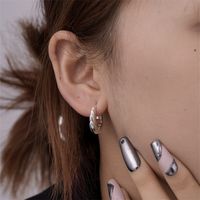 1 Pair Simple Style Geometric Plating Stainless Steel Hoop Earrings Drop Earrings main image 7