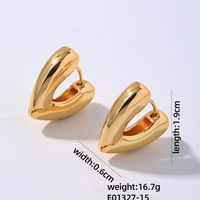 1 Pair Simple Style Geometric Plating Stainless Steel Hoop Earrings Drop Earrings main image 4