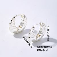 1 Pair Simple Style U Shape Geometric Plating Stainless Steel Hoop Earrings Drop Earrings sku image 3