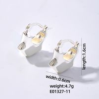 1 Pair Simple Style U Shape Geometric Plating Stainless Steel Hoop Earrings Drop Earrings sku image 7