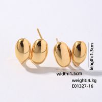 1 Pair Simple Style Geometric Plating Stainless Steel Hoop Earrings Drop Earrings main image 2