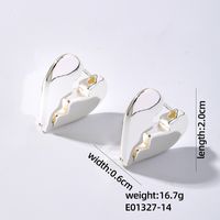 1 Pair Simple Style U Shape Geometric Plating Stainless Steel Hoop Earrings Drop Earrings sku image 8