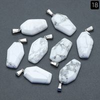 Simple Style Coffin Natural Stone Polishing Crystal Charms sku image 18