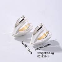 1 Pair Simple Style U Shape Geometric Plating Stainless Steel Hoop Earrings Drop Earrings sku image 2