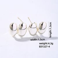 1 Paar Einfacher Stil U-form Geometrisch Überzug Rostfreier Stahl Reif Ohrringe Tropfenohrringe sku image 1