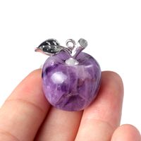 Cute Apple Natural Stone Polishing Crystal Charms main image 5
