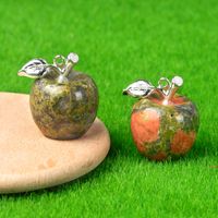 Cute Apple Natural Stone Polishing Crystal Charms sku image 6