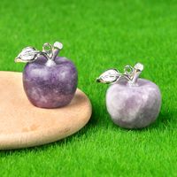 Cute Apple Natural Stone Polishing Crystal Charms sku image 3