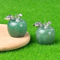Cute Apple Natural Stone Polishing Crystal Charms sku image 1
