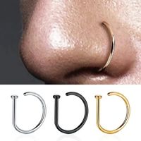 Simple Style Solid Color Copper Nose Ring In Bulk main image 1