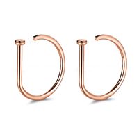 Simple Style Solid Color Copper Nose Ring In Bulk sku image 3