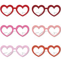 Valentine's Day Cute Sweet Heart Shape Paper Party Glasses main image 1