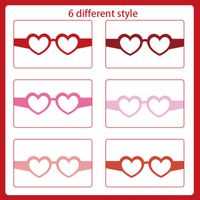 Valentine's Day Cute Sweet Heart Shape Paper Party Glasses main image 5