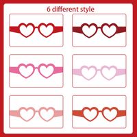 Valentine's Day Cute Sweet Heart Shape Paper Party Glasses sku image 1