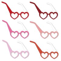 Valentine's Day Cute Sweet Heart Shape Paper Party Glasses main image 4