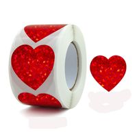 Heart Shape Holiday Daily Valentine's Day Copper Plate Sticker Simple Style Adhesive Tape main image 2