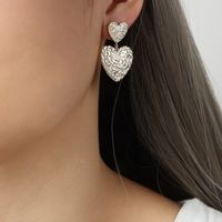 1 Pair Casual Elegant Simple Style Pentagram Heart Shape Plating Carving Titanium Steel 18k Gold Plated Drop Earrings sku image 4