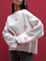 Women's Sweater Long Sleeve Sweaters & Cardigans Streetwear Heart Shape sku image 13