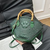 Women's Medium Pu Leather Solid Color Classic Style Shell Zipper Handbag sku image 6