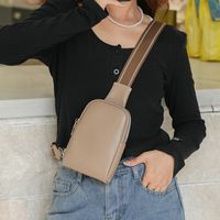 Women's Basic Solid Color Pu Leather Waist Bags main image 5