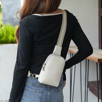 Women's Basic Solid Color Pu Leather Waist Bags main image 3