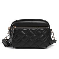 Women's Medium Pu Leather Solid Color Lingge Basic Classic Style Square Zipper Shoulder Bag Crossbody Bag Square Bag main image 4