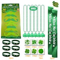 St. Patrick Cartoon Style Shamrock Plastic Party Hanging Ornaments Party Packs Decorative Props sku image 1