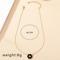 Retro Simple Style Bee Alloy Enamel Plating Women's Pendant Necklace main image 3