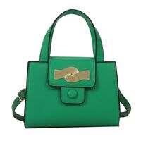 Women's Medium Pu Leather Solid Color Elegant Basic Vintage Style Square Magnetic Buckle Handbag Crossbody Bag Square Bag sku image 3