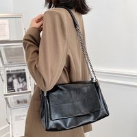 Women's Medium Pu Leather Solid Color Vintage Style Streetwear Square Magnetic Buckle Shoulder Bag Underarm Bag main image 7