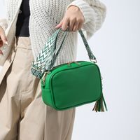 Women's Small Pu Leather Solid Color Basic Vintage Style Square Zipper Shoulder Bag Crossbody Bag Square Bag main image 5