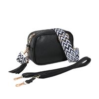 Women's Small Pu Leather Solid Color Basic Vintage Style Square Zipper Shoulder Bag Crossbody Bag Square Bag sku image 2