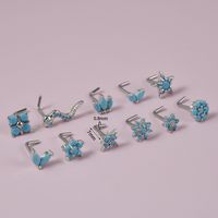 Wholesale Simple Style Flower Stainless Steel Nose Studs main image 6