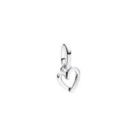 Simple Style Heart Shape Sterling Silver Plating Hollow Out Charms Jewelry Accessories main image 5