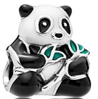Simple Style Panda Heart Shape Crown Sterling Silver Enamel Plating Inlay Zircon Jewelry Packaging Bags sku image 1