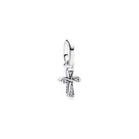 Simple Style Cross Sterling Silver Plating Inlay Zircon Charms Jewelry Accessories main image 5